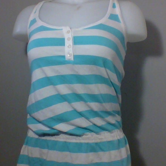 Aeropostale Tops - 🌈 Teal Striped Stretch Tank Top XS/TP